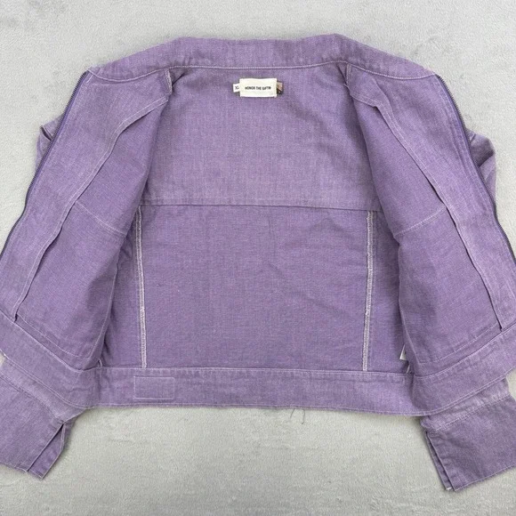 Honor The Gift‎ Jacket Women's Oversized Workman Cropped Purple Size XL NWT - Picture 6 of 12
